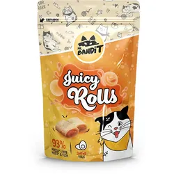 Mr Bandit Juicy Rolls Katzenleckerli, feuchte Kroketten mit Eigelb 40g
