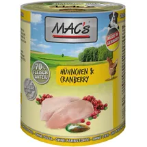 MAC's Hunde-Nassfutter Huhn und Cranberry 400 g