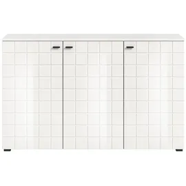 xonox.home Sideboard Monte onesize 138x86x37 cm Weiß Hochglanz Holzwerkstoff