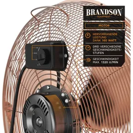 Brandson Windmaschine 160 cm Bodenventilator Kupfer