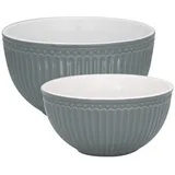 GREENGATE Schüssel 2er-Set Alice stone grey