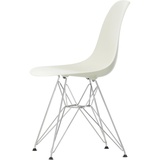 Vitra - Eames Plastic Side Chair DSR RE, verchromt / kieselstein (Filzgleiter basic dark)