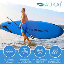 Aukai Stand Up Paddle Board "AUKAI Pro" mit Kajak-Sitz blau