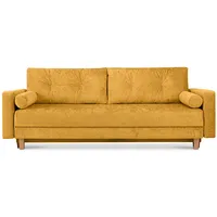 Konsimo 3-Sitzer-Schlafsofa, Gelb, 220x80x100 cm, Wohnzimmer, Sofas & Couches,