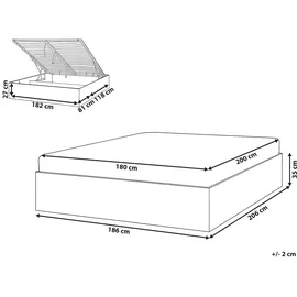 Beliani Etel 180 x 200 cm Braun