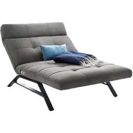 KAWOLA Relaxliege AMERIVA Polyester 120 x 110 x 158 cm Grau mit Kissen und Kopfteil