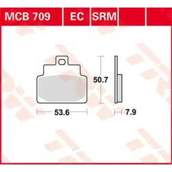 TRW Lucas Bremsbelag MCB709
