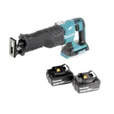 Makita DJR 360 F Akku Reciprosäge 36V ( 2x18V ) Brushless Säbelsäge + 2x 3,0 Ah Akku - ohne Ladegerät
