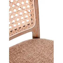 GUTMANN FACTORY Polsterstuhl GUTMANN FACTORY, beige (natur, natur), 1 Stk., Flachgewebe meliert, 100% Polyester;Recycled Teak, grau gewaschen, Stühle, Polsterstuhl