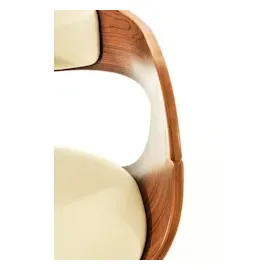 CLP 2er Set Barhocker Kingston Kunstleder walnuss/creme