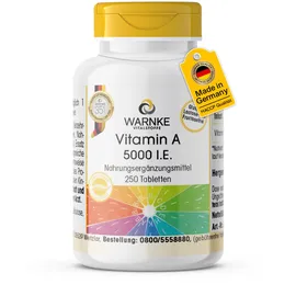 Warnke Vitalstoffe Vitamin A Tabletten 250 St.