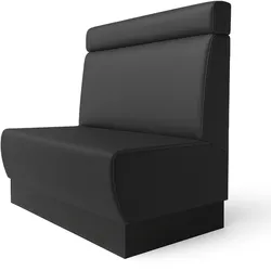 Meyer S | Gastrobank | B:H 160 x 120 cm | Schwarz | Kopfteil | Leder