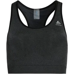 ODLO Damen Sport-BH SEAMLESS MEDIUM CERAMICOOL, black melange, S
