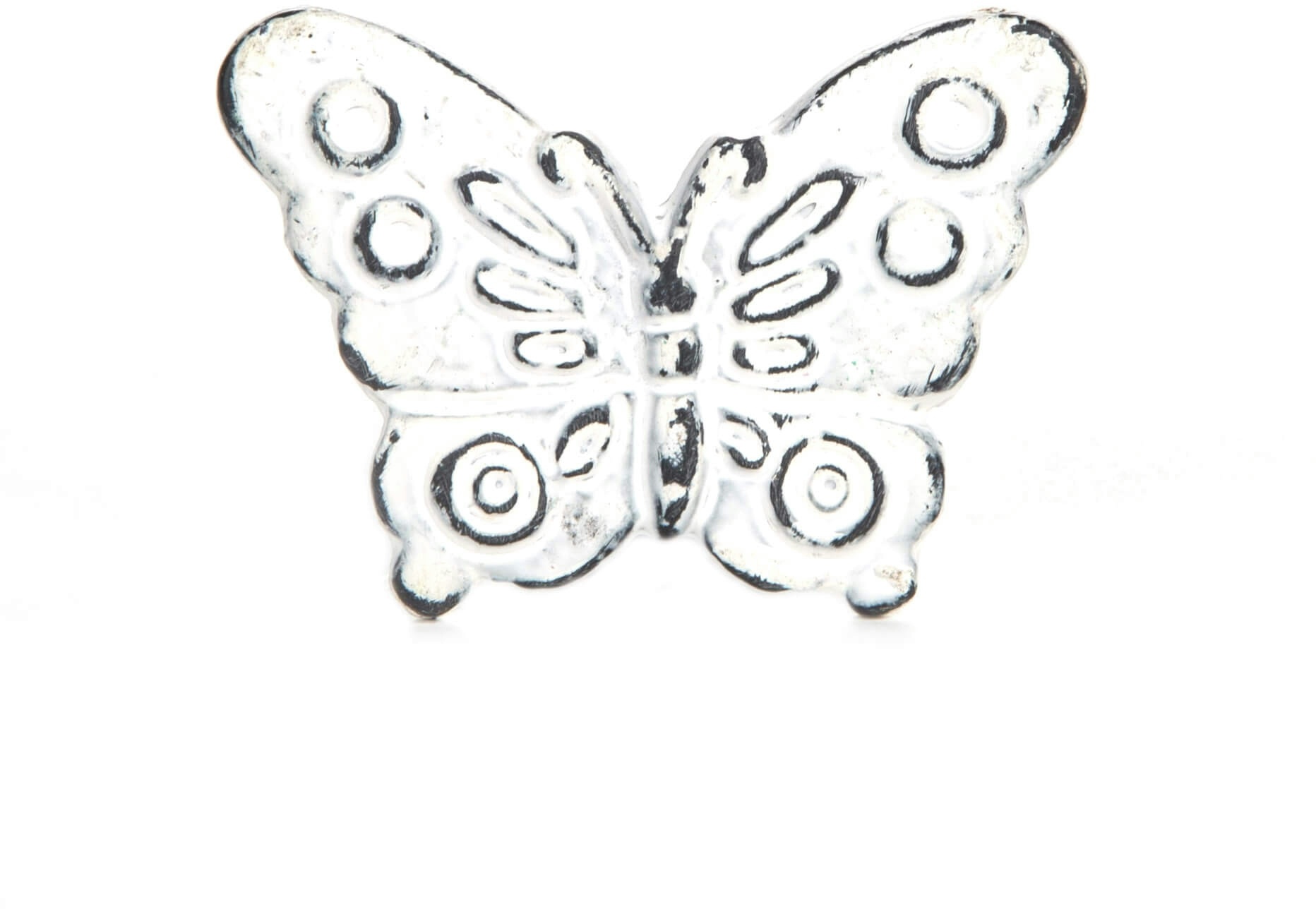 Knauf Eisen Schmetterling weiß