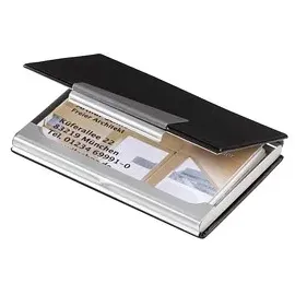 Sigel Visitenkartenetui 9,5 x 6,5 cm Schwarz 20 St.