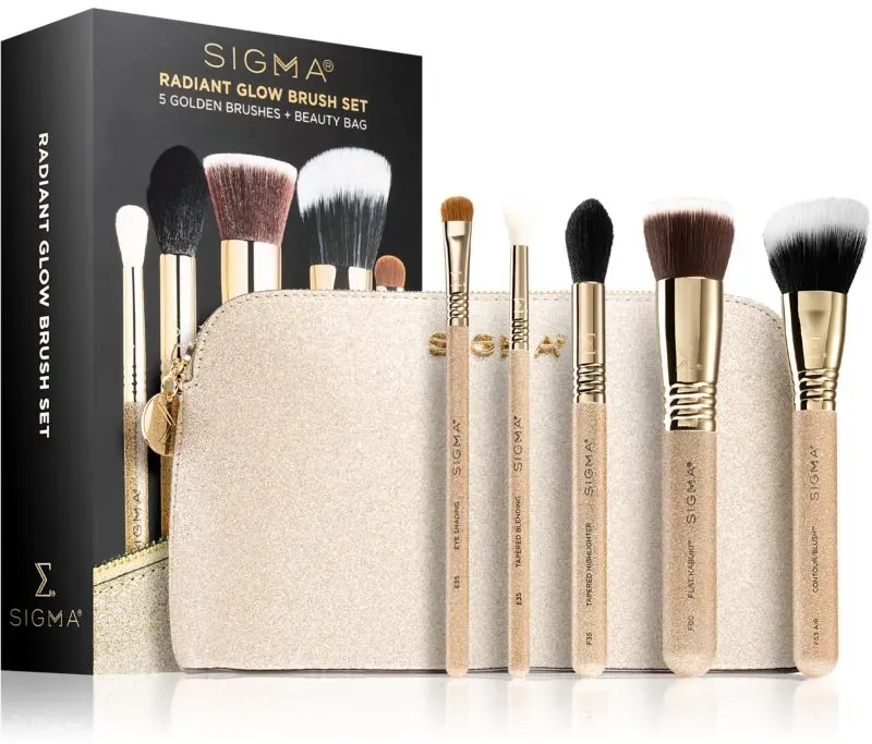 Sigma Beauty Brush Set Radiant Glow Reise-Pinselset mit Täschchen