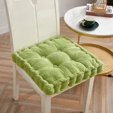 4er Set Stuhlkissen, Sitzkissen 40 * 40cm für Indoor und Outdoor, Bodenkissen, aus 100% Baumwolle Polsterung Steppkissen/Bodenkissen, Festes Bodenkissen,Yogakissen, Haustierbett, Knospengrün