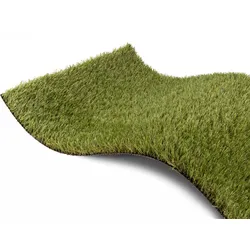 Kunstrasen "Kunstrasen KORSIKA", grün, B:400cm H:32mm L:100cm, Polyethylen (PE), PRIMAFLOR-IDEEN IN TEXTIL, Teppiche, natürliche Optik, mit Drainagefunktion, für Balkon, Terrasse & Garten