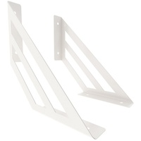 sossai® Wandregalhalter 2er Set Design Regalträger Truss in Weiß, 2-tlg. weiß 2,1 cm x 20 cm