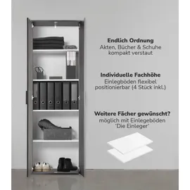 mokebo Mehrzweckschrank Der Lange 60 x 180 x 34 cm Schwarz