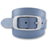 BERND GÖTZ Ledergürtel Ledergürtel aus Velours mit weicher, metallisch gepixelter blau 90