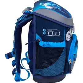 Belmil Mini-Fit Schulranzen-Set 4tlg Racing Blue Neon
