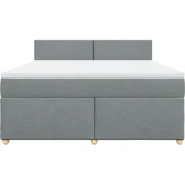 vidaXL Boxspringbett 180 x 200 cm Hellgrau