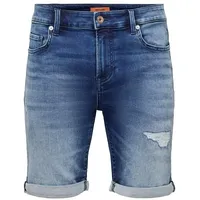 ONLY & SONS Ply Dmb Repair Jog 5150 Short in Blau, Größe M