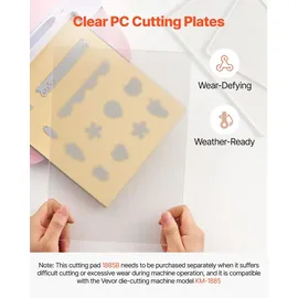 Vevor Stanzplatten 6er-Pack 308x216x3 mm Transparent