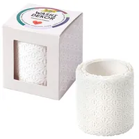 Folia Washi-Dekor Blüten weiß Deko-Klebeband 50 mm x 5 m