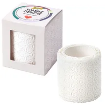 Folia Washi-Dekor Blüten weiß Deko-Klebeband 50 mm x 5 m