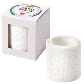 Folia Washi-Dekor Blüten weiß Deko-Klebeband 50 mm x 5 m