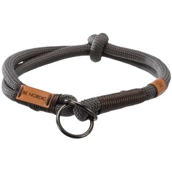 TRIXIE Hunde-Halsband Zugstopp Hundehalsband BE NORDIC, gewebtem Tau, verschiedene Größen grau Gr: XL 55 cm / 13 mm