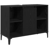 VidaXL Waschbeckenunterschrank Schwarz Eichen-Optik 80 x 33 x 60