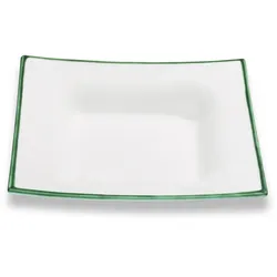 Gmundner Keramik Grüner Rand, Suppenteller Trend (20x20cm)