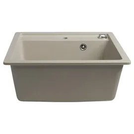 Sapho Granitspüle 1 Becken rechts beige Handbetätigung 530 x 500 mm