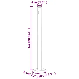 vidaXL Seitenmarkise 180 x 500 cm Braun Polyester