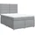 vidaXL Boxspringbett mit Matratze Hellgrau 140x200 cm Stoff
