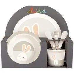 SIGIKID 25405 Geschirr-Set Hase Vanilla, 6-teilig