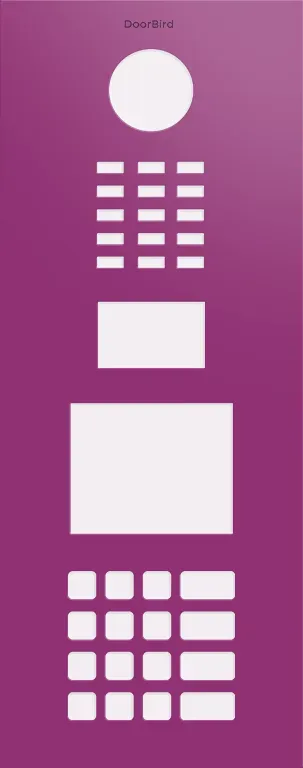 DoorBird D21DKV Frontblende Verkehrspurpur, Edelstahl, pulverbeschichtet, seidenmatt