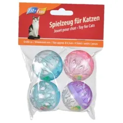 FIT+FUN Spielzeug Rasselbälle 4er-Pack