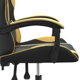 vidaXL Gaming-Stuhl Drehbar Schwarz und Gold