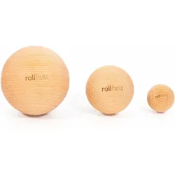 Faszienball Set Buche Faszientraining aus FSC zertifiziertem Holz - ROLLHOLZ EINHEITSGRÖSSE