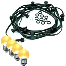 satisfire Lichterkette Illu 5m schwarz 5x bernstein