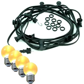 satisfire Lichterkette Illu 5m schwarz 5x bernstein