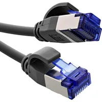 InLine Patchkabel Slim, Cat.6A, S/FTP, TPE (LSZH), PoE, schwarz,