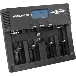 Ansmann Powerline 5 Pro Rundzellen-Ladegerät NiCd, NiMH Micro (AAA), Mignon (AA), Baby (C), Mono (D