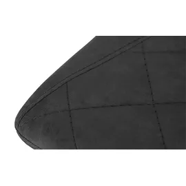 Möbel Kraft Barhocker Textil 49 x 99,5 x 55 cm Schwarz