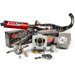 Motorpack Zylinder + Kurbelwelle + Auspuff 50cc MVT G1 S-Race MBK 51