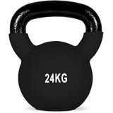 Kugelhantel, 24 kg, professionelles Gewicht, aus Gusseisen, mit Neopren-beschichteter Basis, schwere Glocke für Krafttraining und Cardio Crossfit